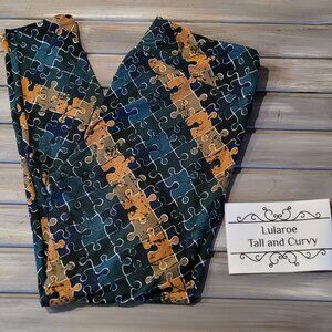 LuLaRoe Puzzle Piece Leggings (Tall and Curvy) Puzzle Pieces Autism Awareness